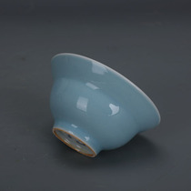 Tianqing glaze monochromatic glaze waist Cup Kung Fu Tea Cup Shanghai Museum style ancient porcelain cultural revolution factory goods antique collection