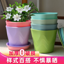 Flower pots 2021 new creative personality resin Multi-meat flowerpots Thickened Living Room Green turquotte Special Price Clear Cabin Flower Pots