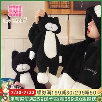 LIVHEART Le-cho joint Cat plush pajamas Cute one-piece suit couple autumn and winter thickened home clothes women