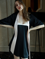 Diane Finwen Sexy Nightdress 2022 new piece of red wire hanging sleepy dress dress two pieces of home suit summer