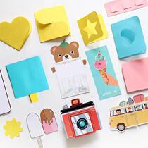 Cute Cartoon Diy Handmade Album Movie Set Decoration Folding Card Material Students Baby Dossier Puzzle Gate