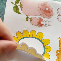 Cartoon can write text slogan title sticker Adhesive Album Handbill Diy Cute Homemade Decoration