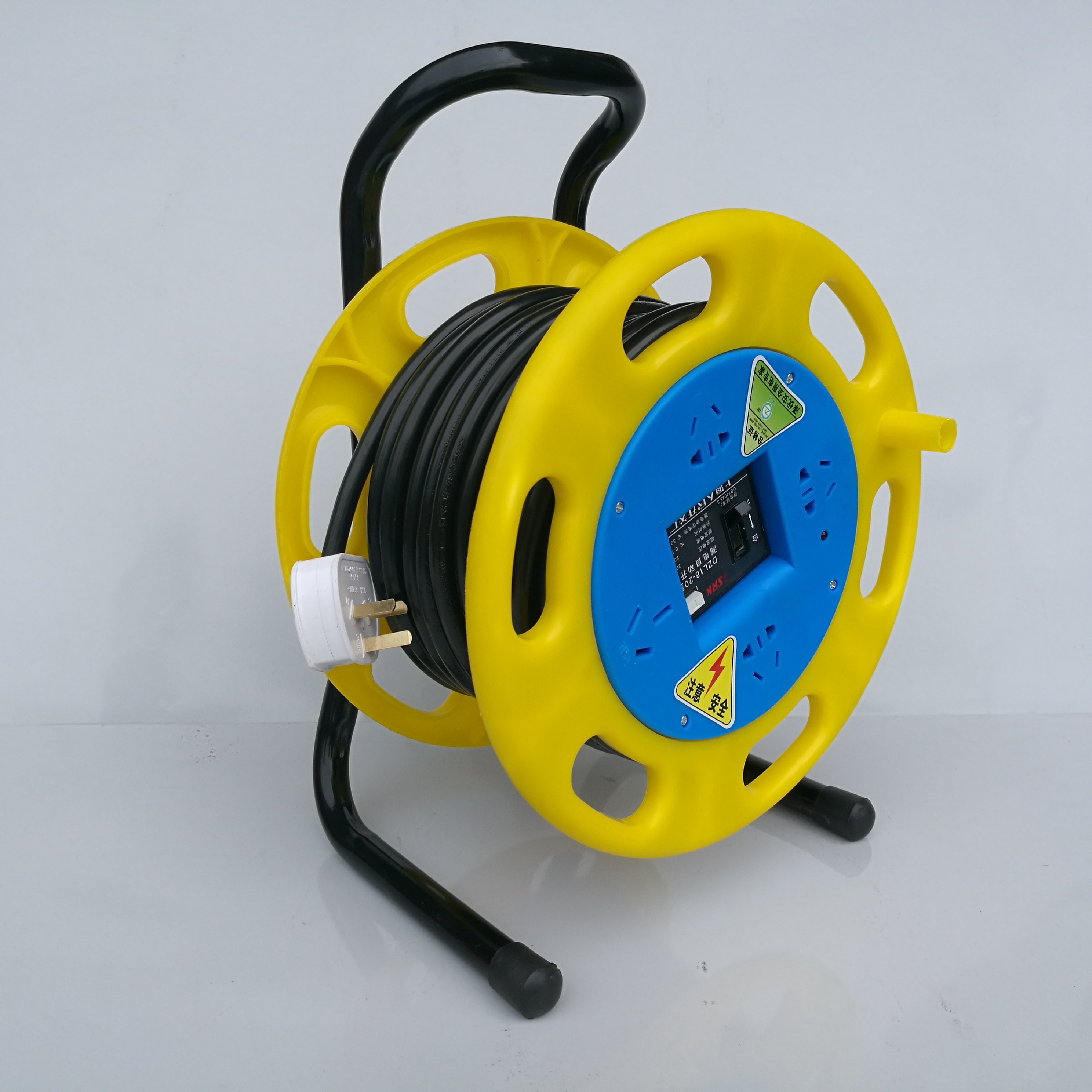 线盘移动电缆盘电线绕线滚子拖线卷盘线轴空盘30米50米插座插排