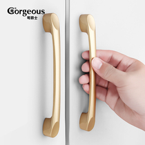 Brother Jazz Handle Cabinet Door Eu Style Cabinet Modern Minimalist American Closet Door Handle Drawer Cabinet Golden Single Hole