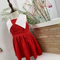 (Over 48 yuan) flower childrens clothing fashion small children cute girl red dress 0159