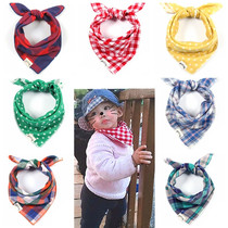 Korean baby triangle towel cotton gauze small square scarf baby saliva bib men and women children scarf hair belt accessories