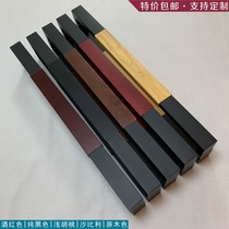 Glass door handle log hole distance simple door handle titanium black double door solid wood head log color spot