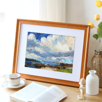 Solid wood Nordic wind hanging wall large size picture frame photo frame mounting 50 cm 75cm40 new Chinese 6016 inch 24 inch