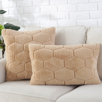Custom-made winter padded plush pillow cover car cushion cover sofa pillow waist pillow bedside pillow nap pillow