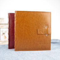 Leather belt buckle seven inch photo album series insert type single book put 7 inch photos 200 fine family thin