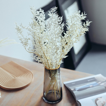 Rich leaf dried flower imported natural white real flower Nordic flower decoration home window homestay flower arrangement decoration