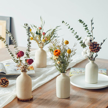 ins minimalist rough ceramic dry flower vase hem sunflower Eugalie rose natural real bouquet Nordic wind