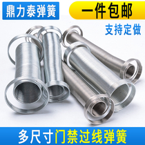 Over-wire spring stretch stainless steel building access control protector electronic door frame threading wire sleeve motor Spring