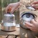 Keman Camping Kettle SW-1 스테인레스 스틸 주전자 등산 가벼운 끓는 케틀 야외 차 만들기 커피 주전자 Keman Camping Kettle SW-1 스테인레스 스틸 주전자 등산 가벼운 끓는 케틀 야외 차 만들기 커피 주전자