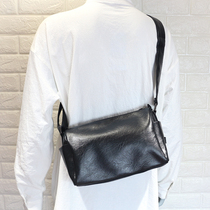 Shoulder Bag Mens 2020 new Korean fashion soft leather cross bag Hong Kong style casual bag large capacity street trend mens bag
