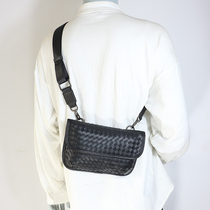 Tide brand mens shoulder bag 2021 New Japanese and Korean woven small satchel men and women Youth fashion casual small bag ins