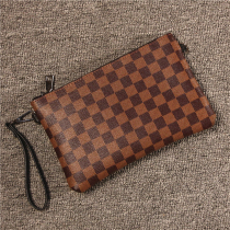 Japan and Korea trend handbag men 2018 new fashion plaid mini hand bag soft men and women casual handbag bag