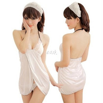 Sexy suspender night dress Womens hot transparent extreme temptation Halter halter uniform Princess skirt suit