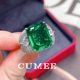 Cumee Domineering 그랜드 크라 콜롬비아 남성과 여성 합성 에메랄드 링. 실버 골드 도금 Cumee Domineering 그랜드 크라 콜롬비아 남성과 여성 합성 에메랄드 링. 실버 골드 도금