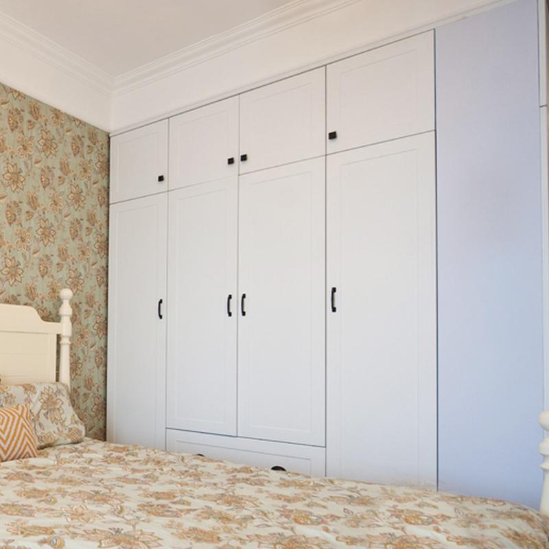 北欧风白色整体衣柜定制现代简约卧室衣柜定做