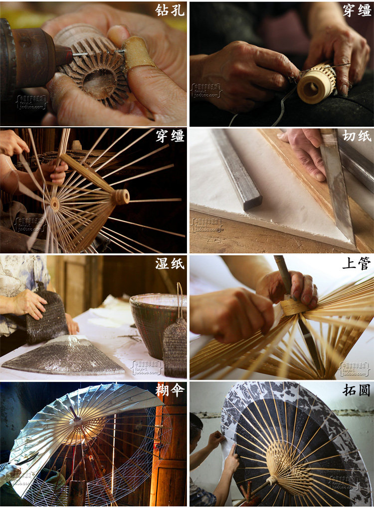 素衣宋者|梅兰竹菊汉服伞加纱实用手绘非遗油纸伞|防雨晒道具装饰