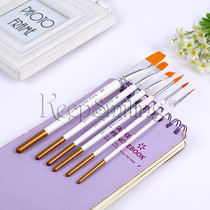 Multifunctional student color painting brush 6 white pole nylon hair gouache watercolor acrylic brush