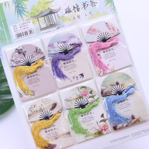Chinese style antique magnetic fan tassel bookmarks hipster students with magnet bookmarks creative student gifts