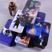 Creative cartoon metal double-layer large capacity stationery box Primary School students multi-function storage box hipster pen case