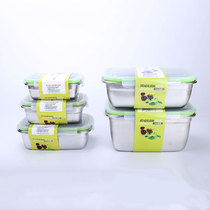 304 stainless steel fresh-keeping lunch box for office workers with lunch box for students and children rectangular portable lunch box with lid