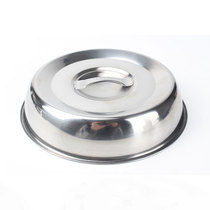 Stainless steel steak plate cover iron plate cover iron plate Plate steak round pot cover table cover