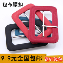 Customized high-end cloth waist buckle womens coat belt rope buckle windbreaker adjustment clothing loop cotton cloth womens buckle