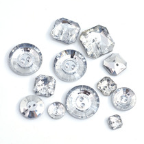 Button button button transparent white crystal button shirt children button cardigan button DIY hand button garment accessories