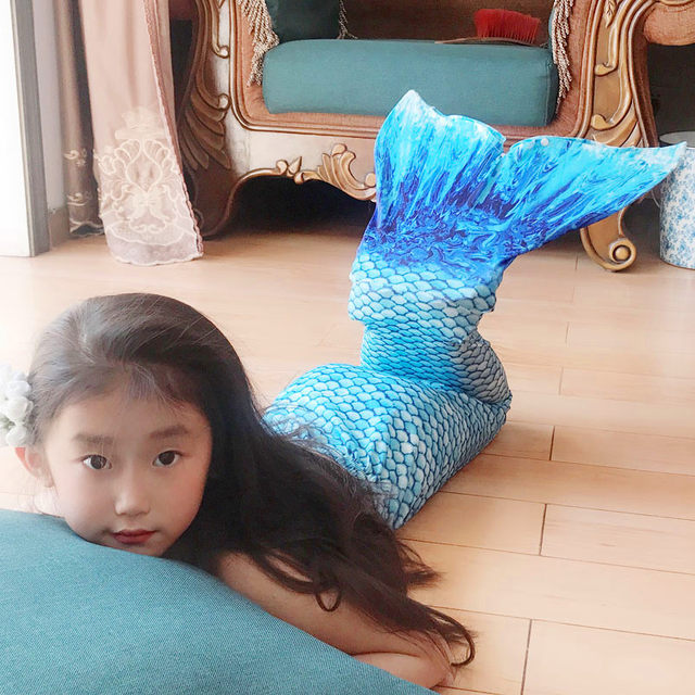 Mermaid Swimsuit 2023 Xia Xin ເດັກຍິງກາງແລະຂະຫນາດໃຫຍ່ເດັກນ້ອຍ Princess Split Girls Summer Swimsuit Mermaid Baby Tail