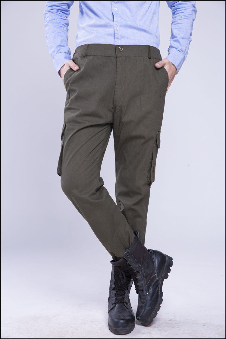 厚款男士多口袋工装裤纯棉电焊汽修劳保工作服裤子户外休闲裤