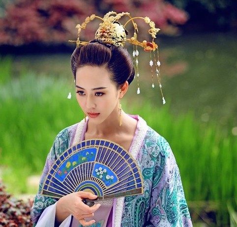 古风汉服中式新娘凤冠武媚娘传奇徐慧头饰成品材料包配教程图