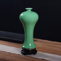 Longquan celadon handmade vase ceramic home furnishings living room decoration ornaments antique retro jade pot Spring Series