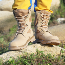 Outdoor cowhide hiking shoes travel hiking shoes desert boots non-slip wear-resistant tactical boots Martin boots Mens Womens