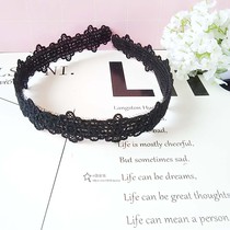 e-decorated family classic black lace soft hair band long banghai patch broken hair fixed sticky hair paste Magic Patch