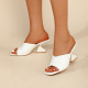 2022 thick heeled slope heel square head fish mouth slippers flip flops nightclub net red women's shoes