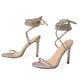 2022 high heels women's thin heels Rhinestone sexy nightclub Roman strap open toe show winding sandals large