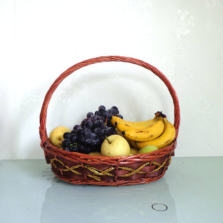 水果篮藤编礼品篮子手提篮果篮竹篮花篮送礼鸡蛋篮批发小篮装水果