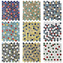 American pastoral kiln change ceramic background wall tile Bathroom toilet Balcony Bar table Non-slip floor tile mosaic