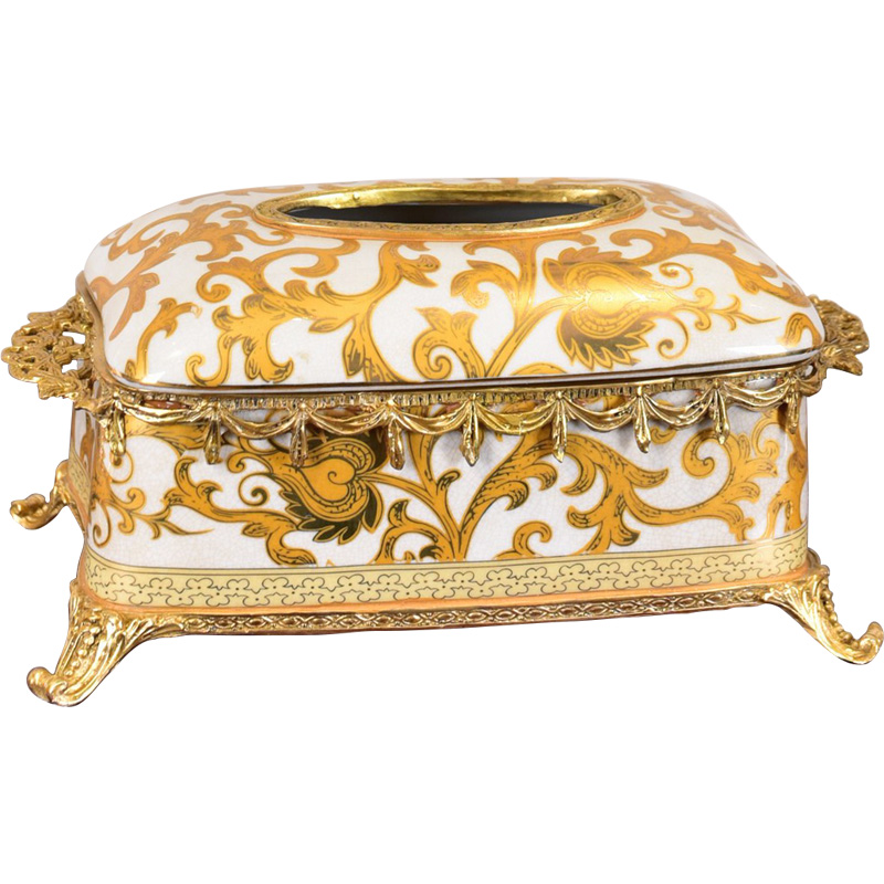 American ceramic light creative key-2 luxury furnishing articles European sitting room tea table tissue box key-2 luxury household act the role ofing is tasted the receive a case furnishing articles