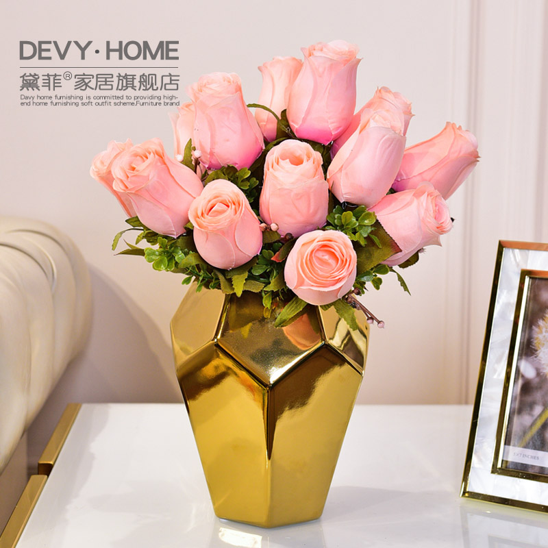 Light European - style key-2 luxury ceramic vases, I and contracted sitting room tea table table decorative dried flowers flower arrangement furnishing articles household act the role ofing is tasted