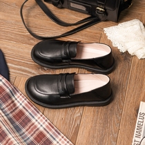 Qibu Forest Leather Japanese Retro Doll Big Head jk Uniform Shoes Student Academy Style Le Fu Shoes Womens Flat Single Shoes