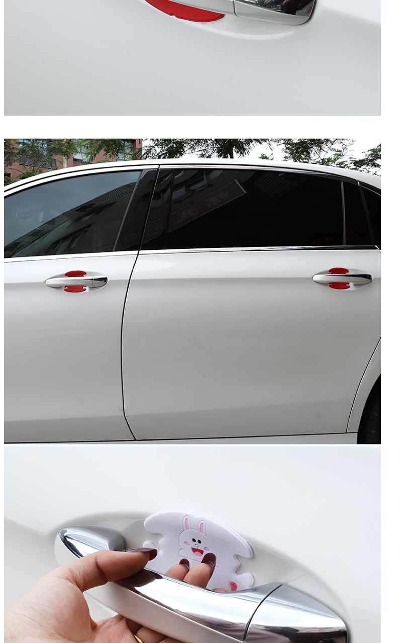汽车门拉手保护膜硅胶门碗隐形保护贴卡通车门把手漆面防刮划擦贴