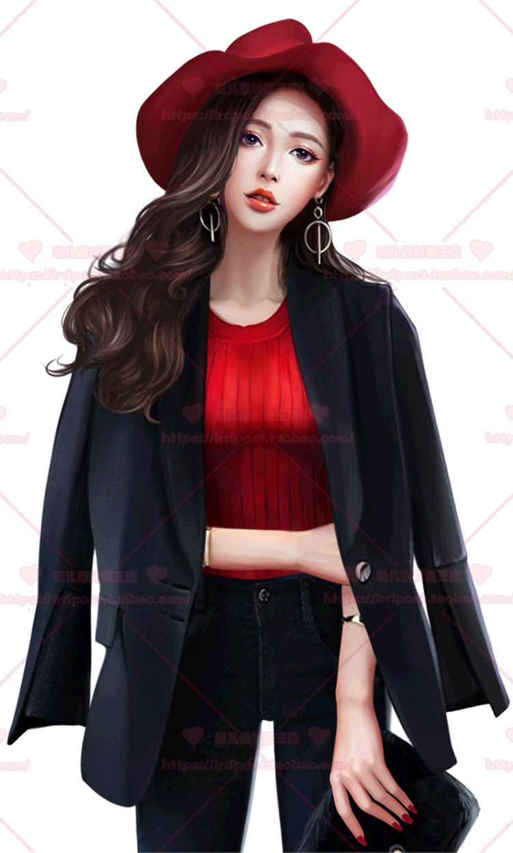 现代都市职场养成手游霸道总裁帅哥美女原画人物立绘png