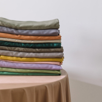 60-day silk four sets Nordic pure color button type single quilt cover pillowcase bed linen icing cool vegetarian color minimalist