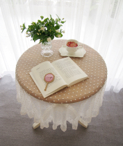 Imported light luxury white dreamy lace dining tablecloth princess wedding sign-in table dessert table cloth turban