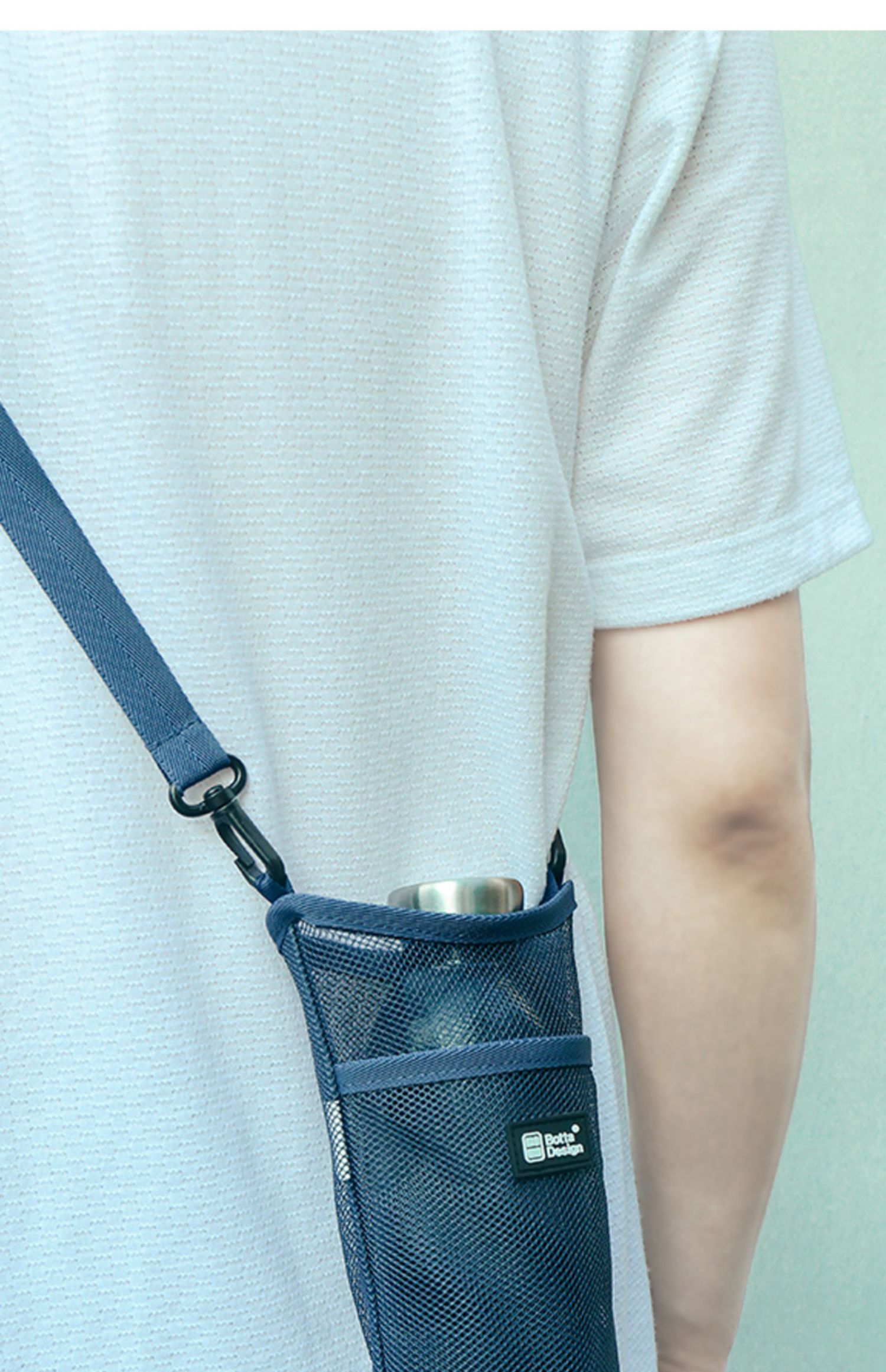 保温杯便携背带网兜杯套可斜跨水杯手提饮料水壶350-500ml带挂绳